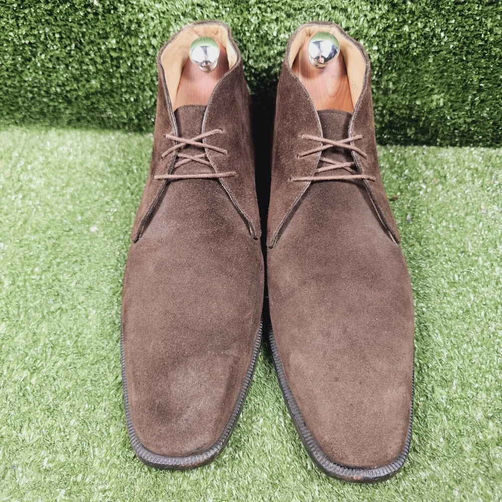 Peluso Napoli Brown Suede Chukka Ankle Dress Boots Mens Size US 11